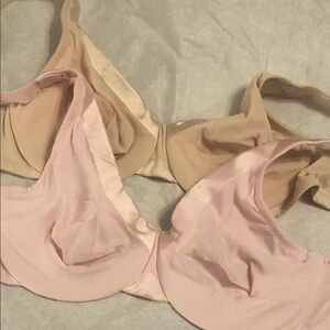 Olga Women's Bra Set - Soft Pink and Tan